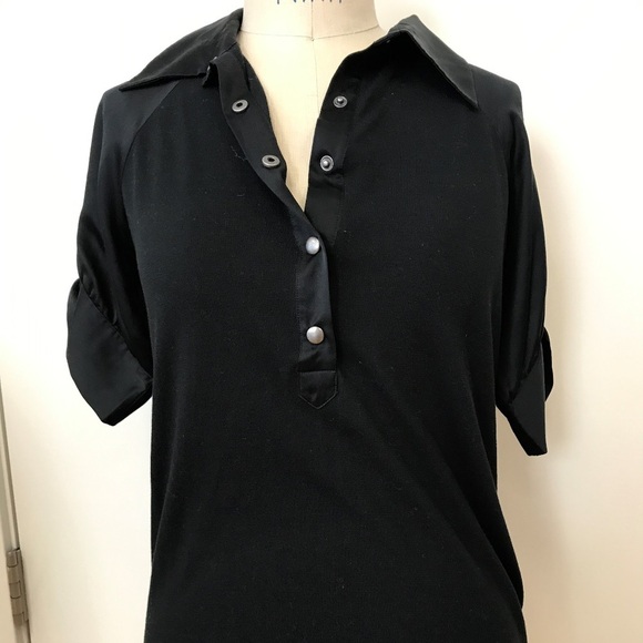 MAGASCHONI Tops - MAGASCHONI SILK/COTTON SHORT SLEEVE BLOUSE SZ SM